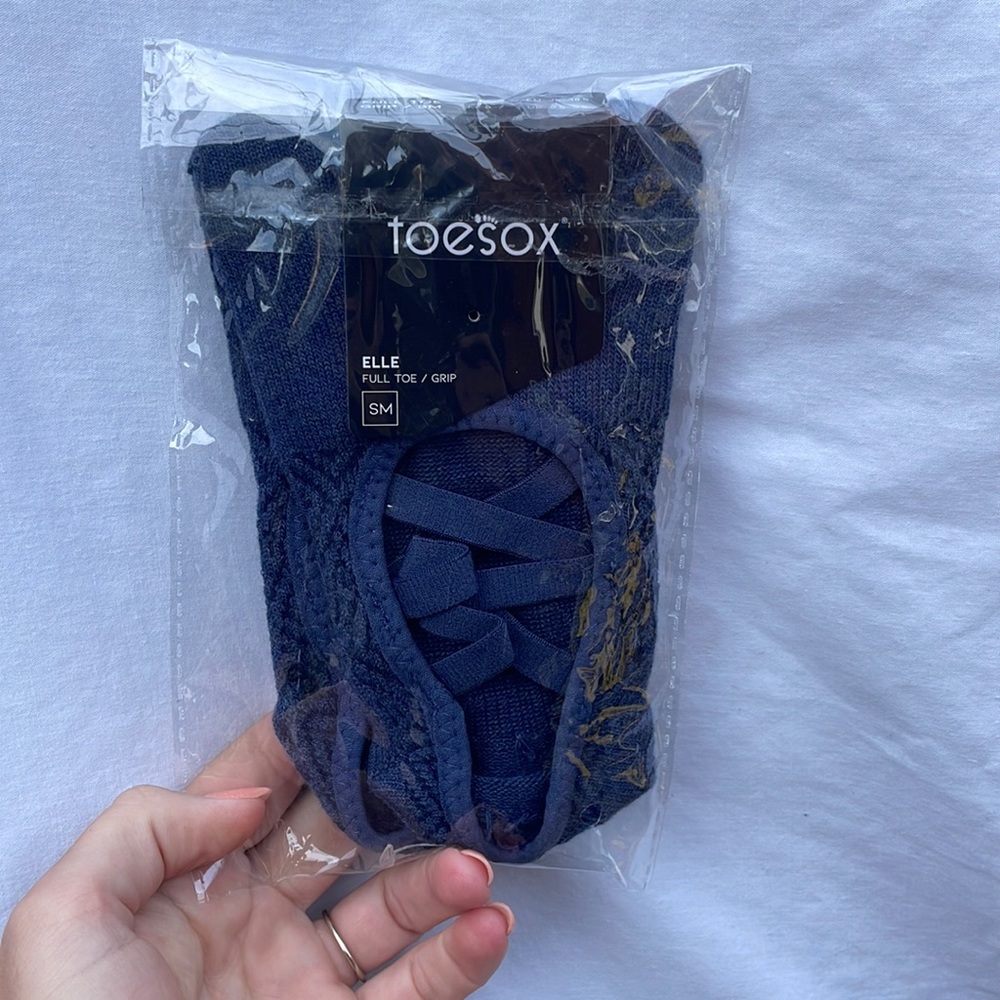 ToeSox Elle non-slip grip, small, navy